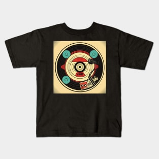 Vintage Record Player Turntable Vinyl Kids T-Shirt